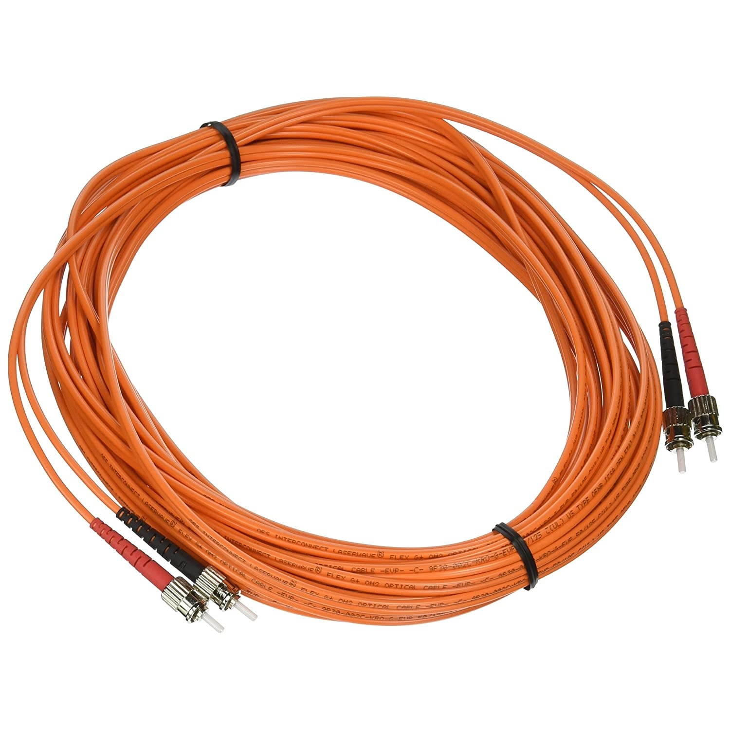C2G / Cables to Go 14539 ST/ST Duplex 50/125 Multimode Fiber Patch Cable (10 Meters, Orange)