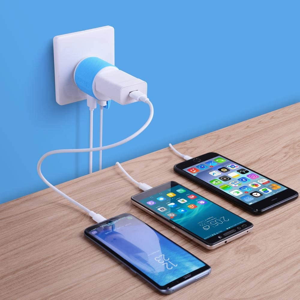 Germany, France, Schuko Travel Plug Adapter by OREI with Dual USB - USA Input + Surge Protection - Type E/F (U2U-9), Will Work with Cell Phones, Camera, Laptop, Tablets, iPad, iPhone and More