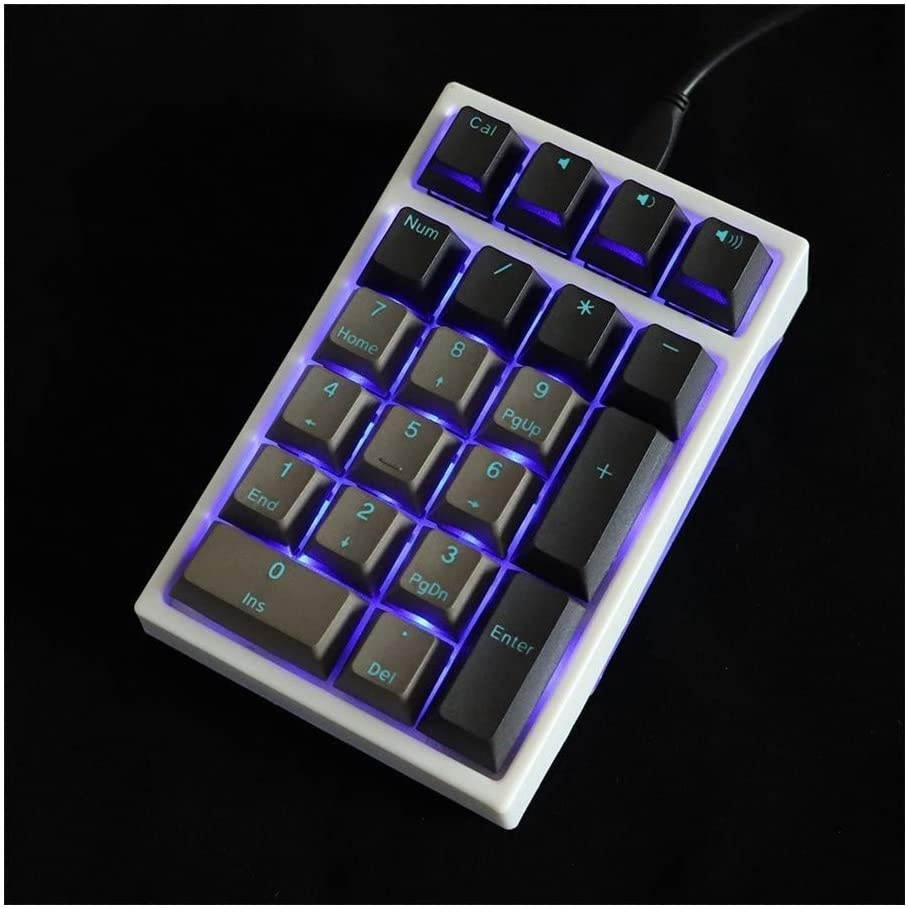 Keycap Double Shot Keycap Pbt Pudding 21key Numpad Multimedia Key F1-F12 Keycaps (Color : OEM Profile Pink) for Mechanical Keyboard (Color : OEM Profile Pink)