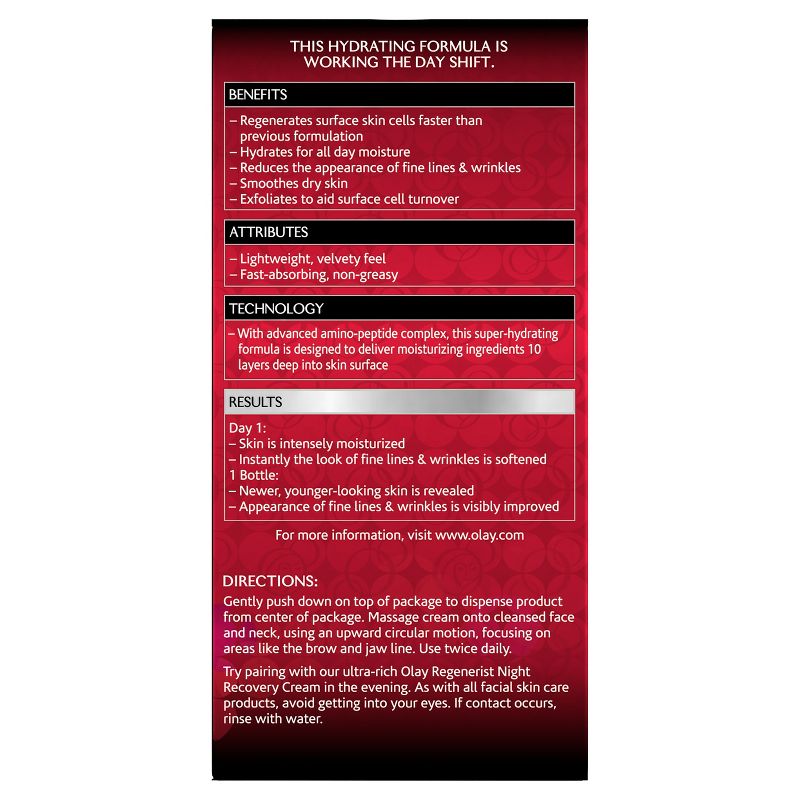 Olay Regenerist Deep Hydration Regenerating Cream Face Moisturizer 1.7 Fl Oz