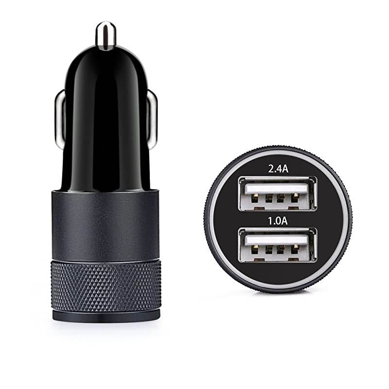 Car Charger, 3.4A 2 Pack USB Smart Port Charger Compatible with iPhone X 8 7 6S 6 Plus, 5 SE 5S 5 5C,Galaxy S9 S8 S7 S6 Edge, Note 8 4, LG G6 G5 V10 V20,Nexus 5 X 6P,Pixel,iPad Pro Portable