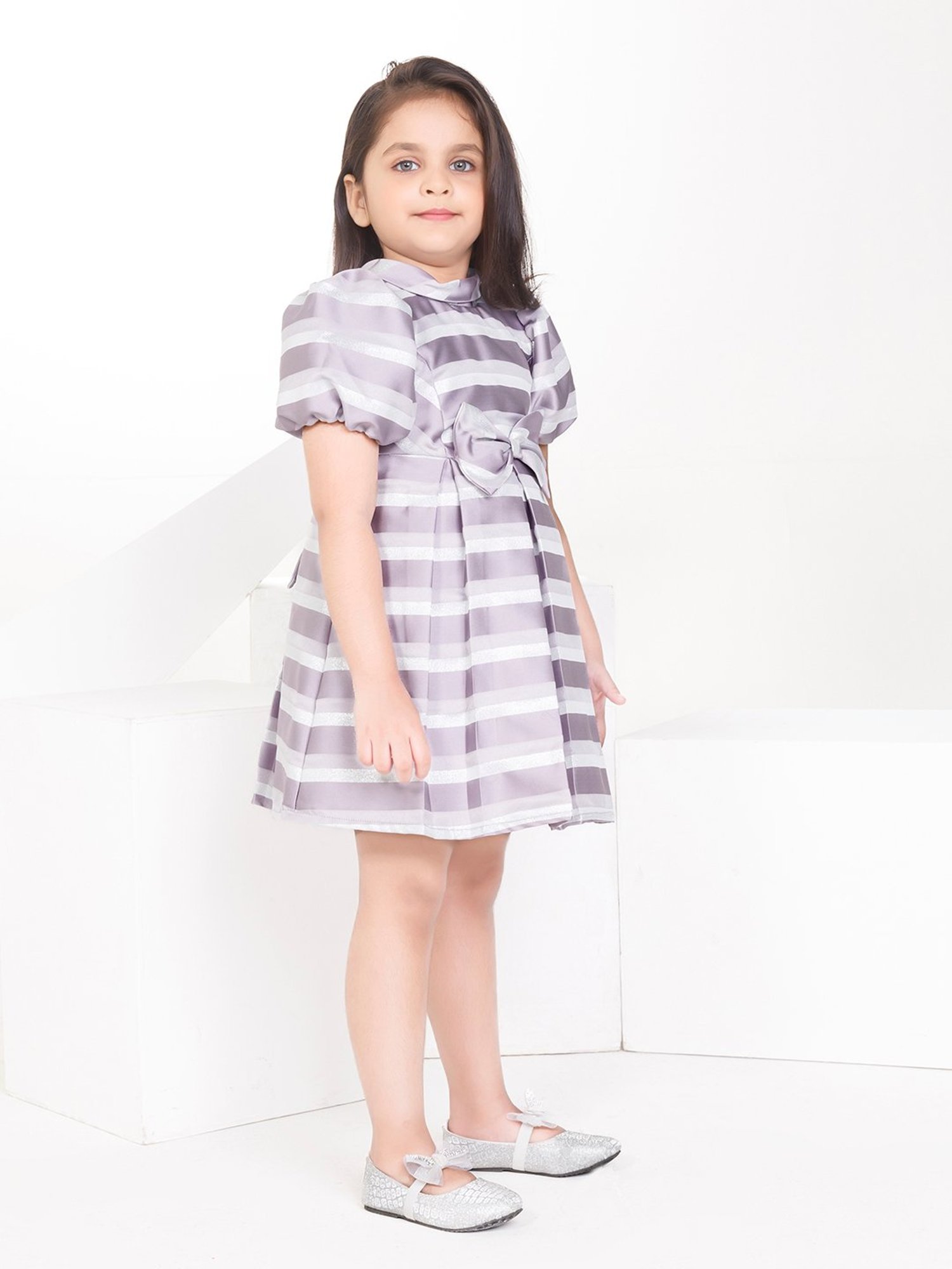 Peppermint Kids Multicolor Striped Dress