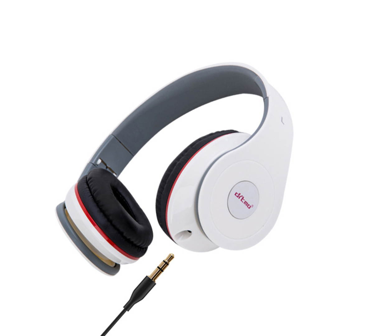 Head-mounted Wired music headset, Stereo Headset with Deep Bass, Foldable & Lightweight, Perfect for Cell Phone/TV/ PC and Travelling Sports Running