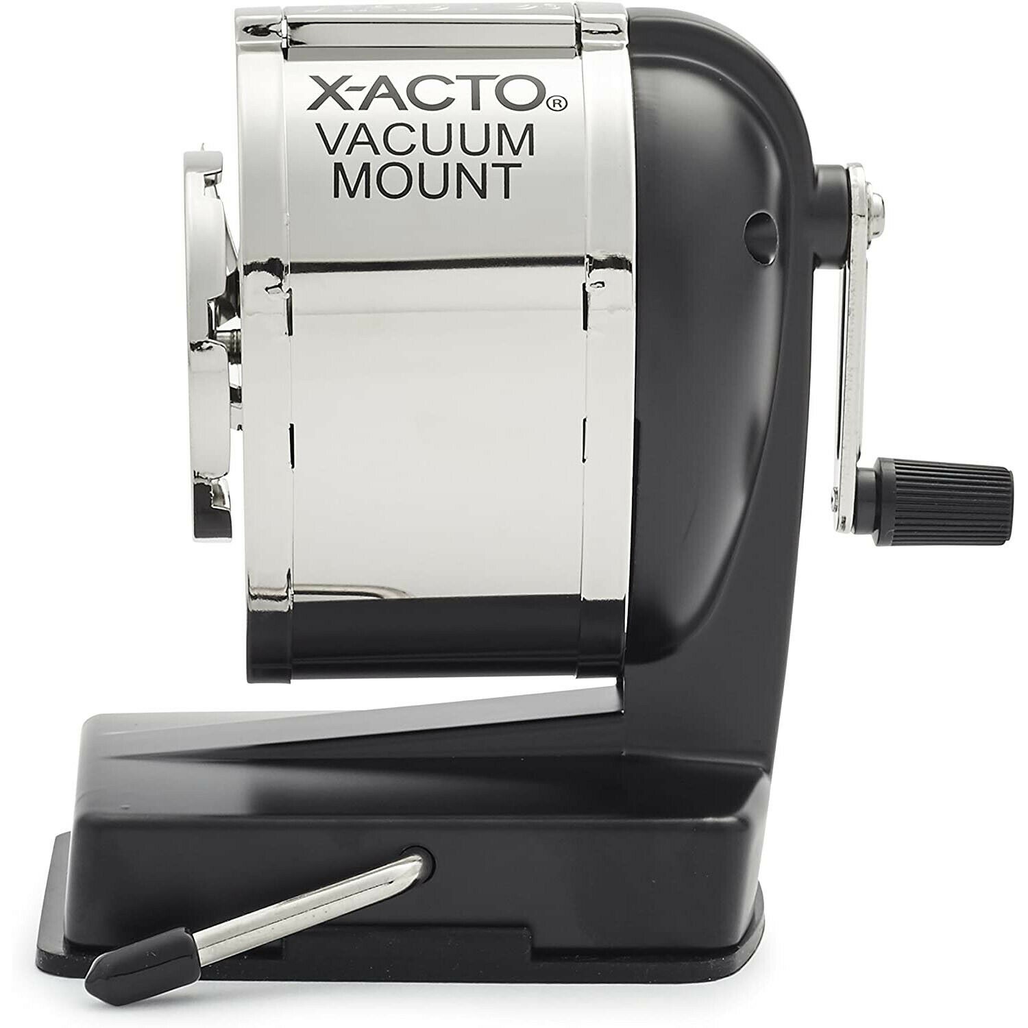 X-ACTO 1072LMR KS Manual Classroom Pencil Sharpener, Vacuum-Base, Manual, 4" x 5.5" x 5.5", Black/Nickel