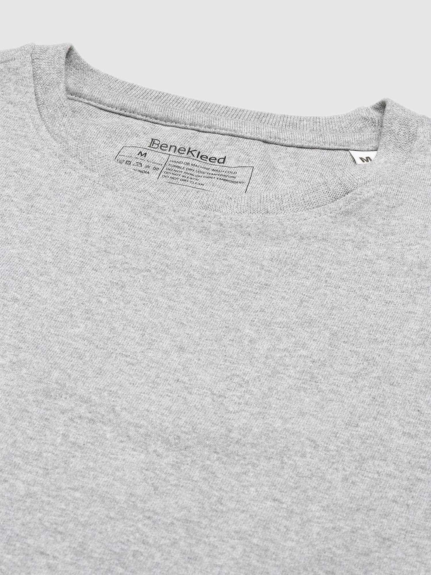 Bene Kleed Grey Regular Fit T-Shirt