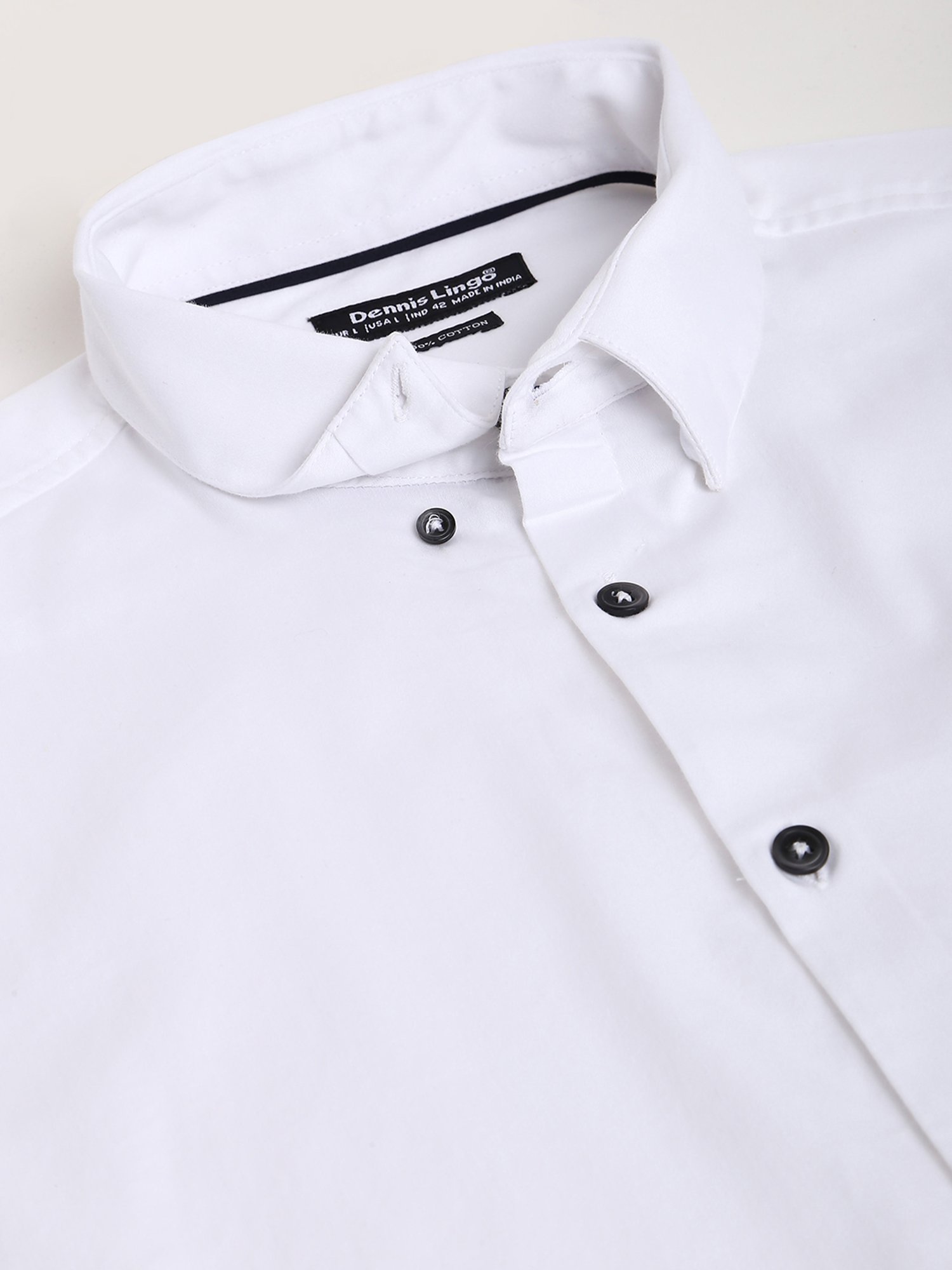 Dennis Lingo White  Slim Fit Shirt