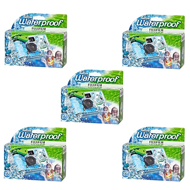 Quick Snap Waterproof 35mm Fuji Disposable Single Use Underwater Camera 5 Pack
