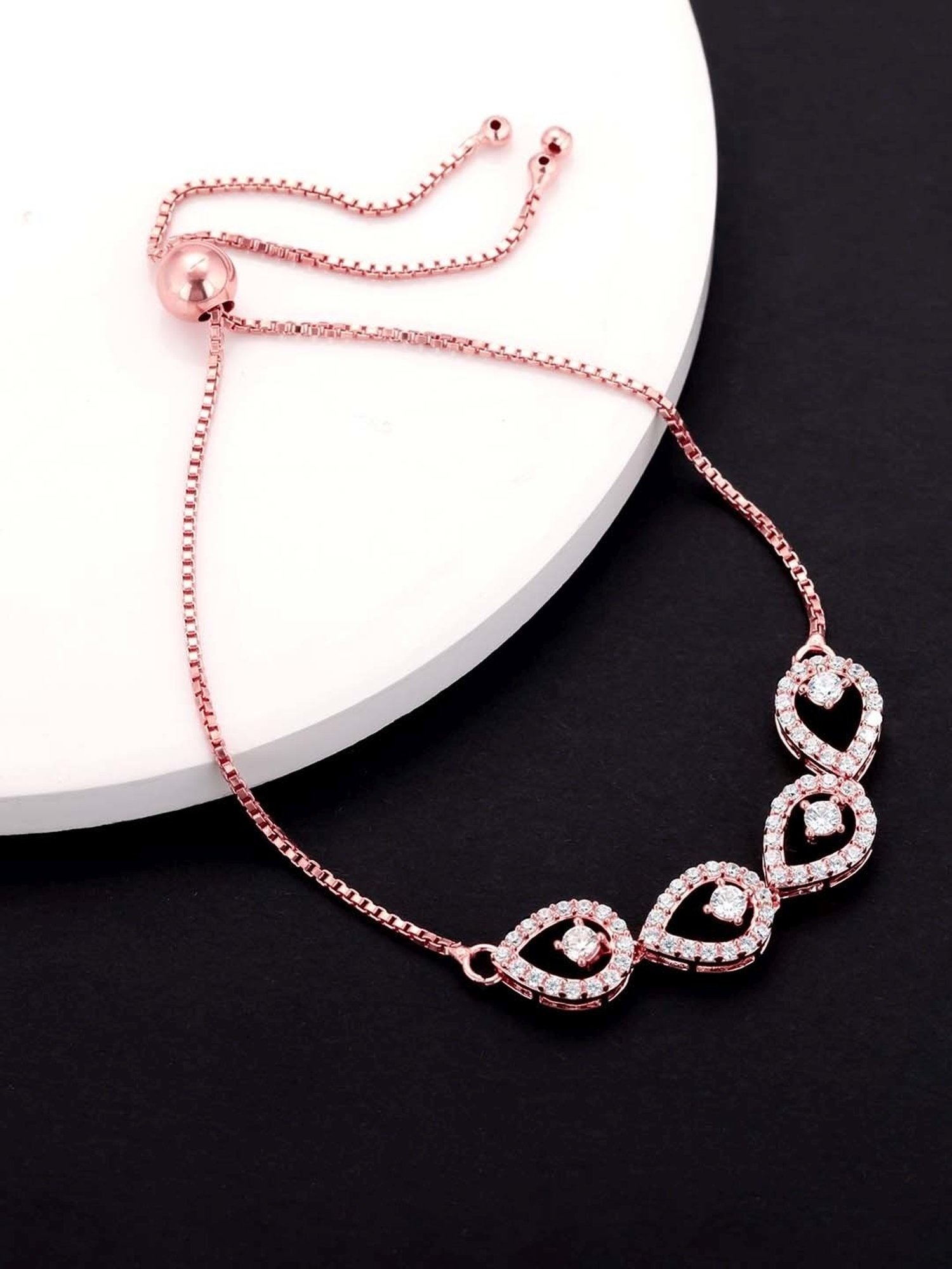 GIVA 92.5 Sterling Silver Peary Love Bracelet for Women