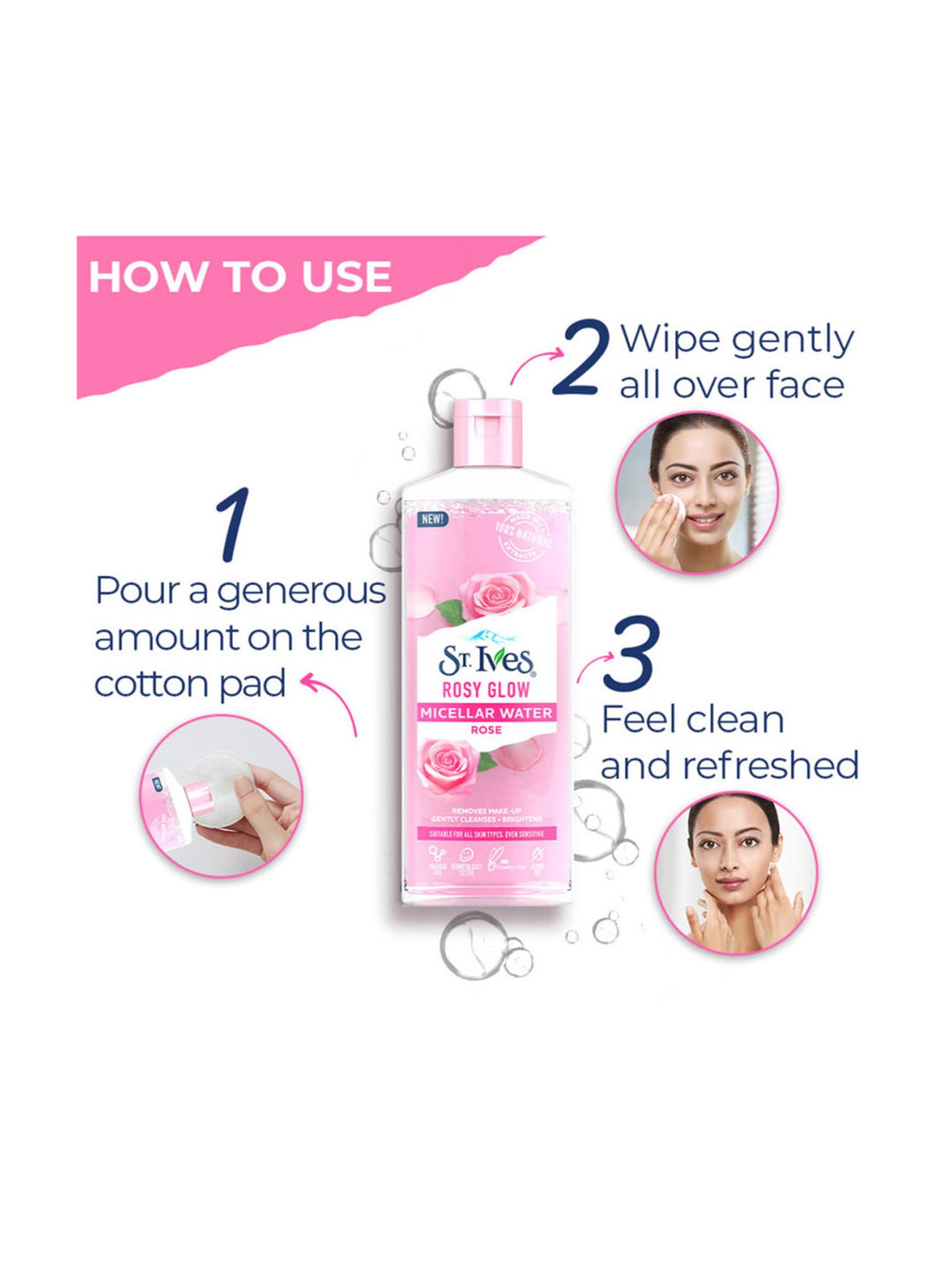 St. Ives Rosy Glow Micellar Water Rose - 400 ml