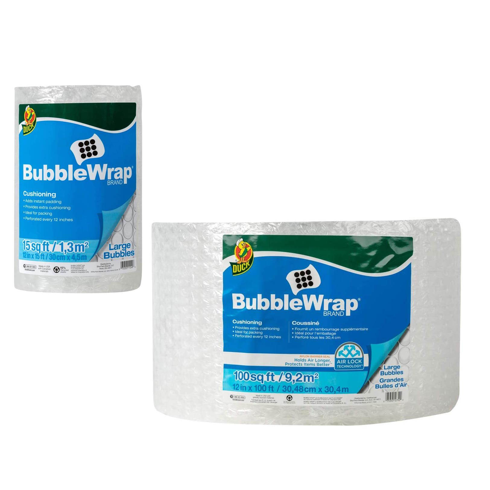 Duck Brand BWL Large Bubble Wrap Cushioning: 12 in x 15 ft. (Clear)
