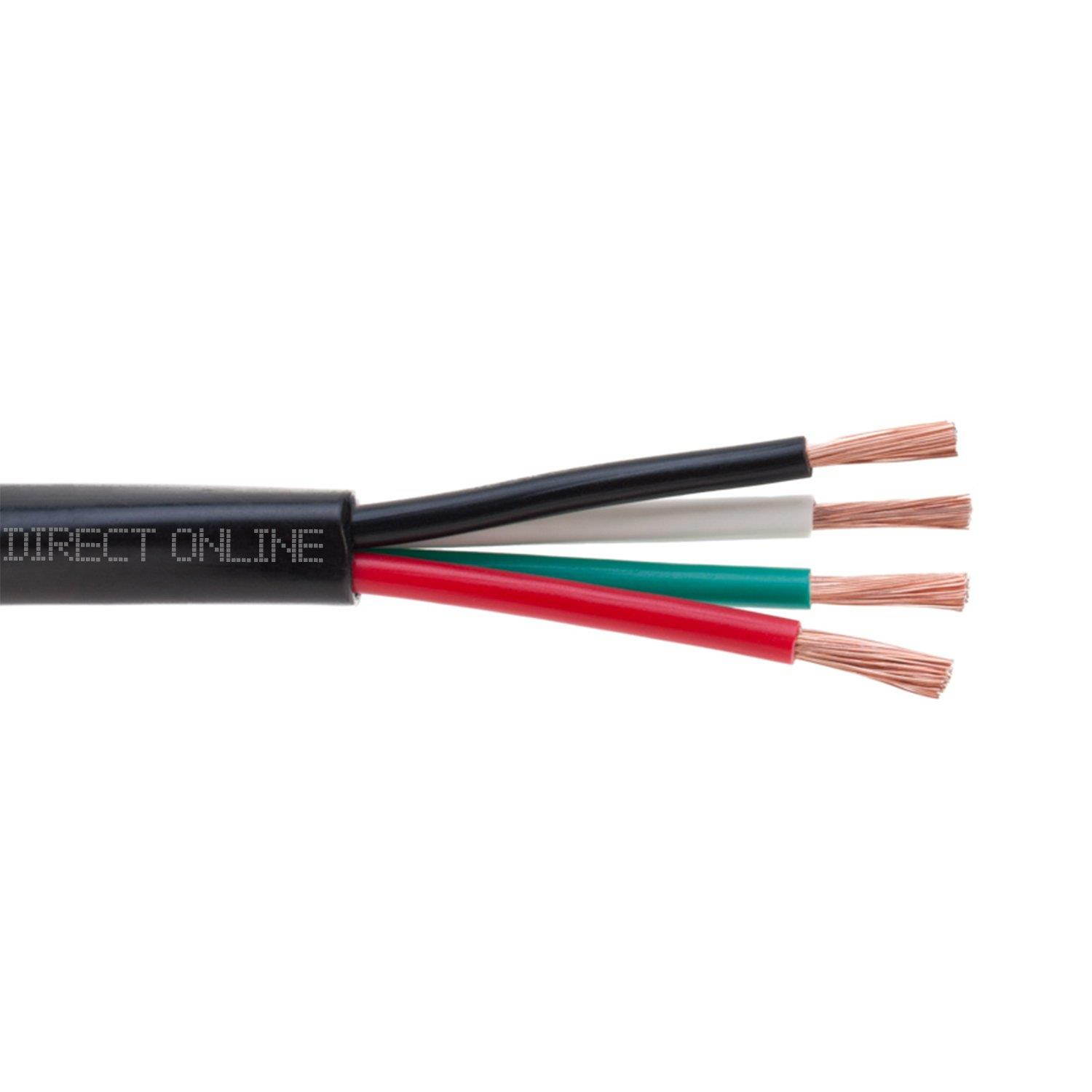 500FT Outdoor UV Protection Rated Professional Speaker Audio Cable 14AWG Direct Burial 14/4 Bulk Spool (500FT, 14/4)