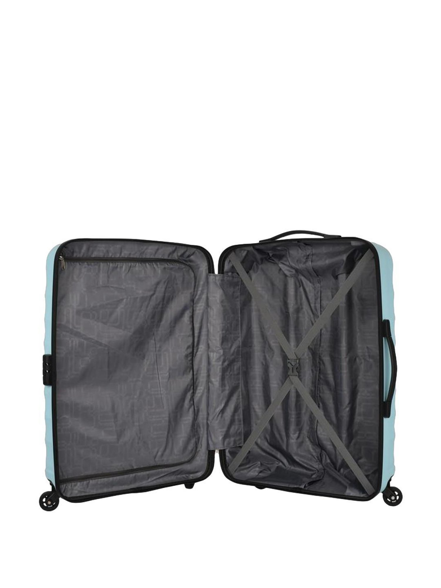 American Tourister Barcelona Powder Blue Solid Hard Trolley Bag - 79 cm