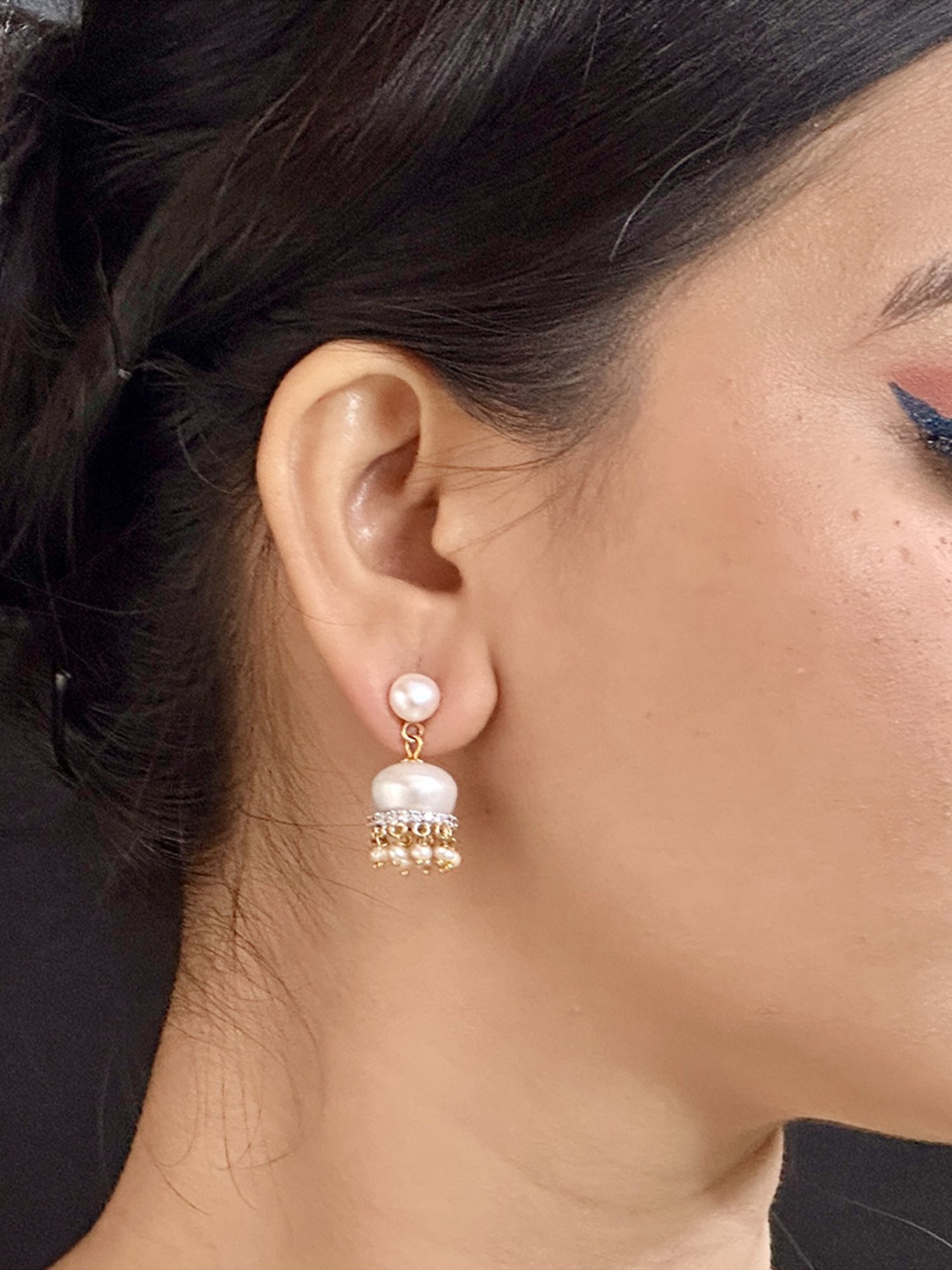 Sri Jagdamba Pearls Daksina Pearl Earrings for Women and Girls