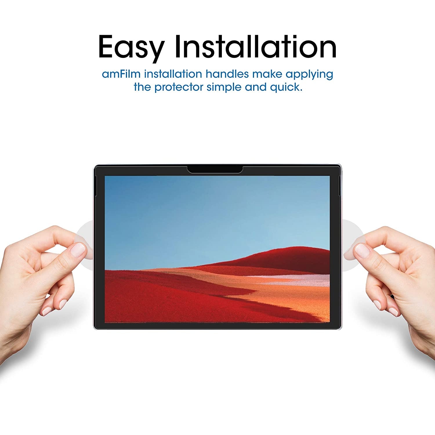 amFilm Glass Screen Protector for Microsoft Surface Pro X Tempered Glass Screen Protector 2 Pack (2019)