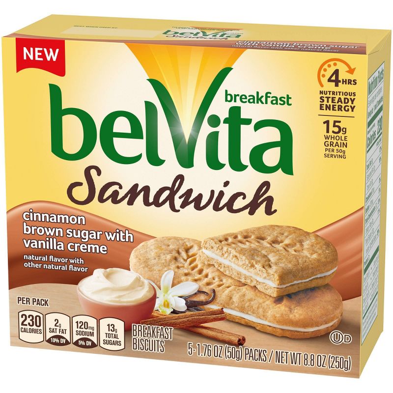 BelVita Sandwhich Cinnamon Brown Sugar & Vanilla Creme - 5 Packs