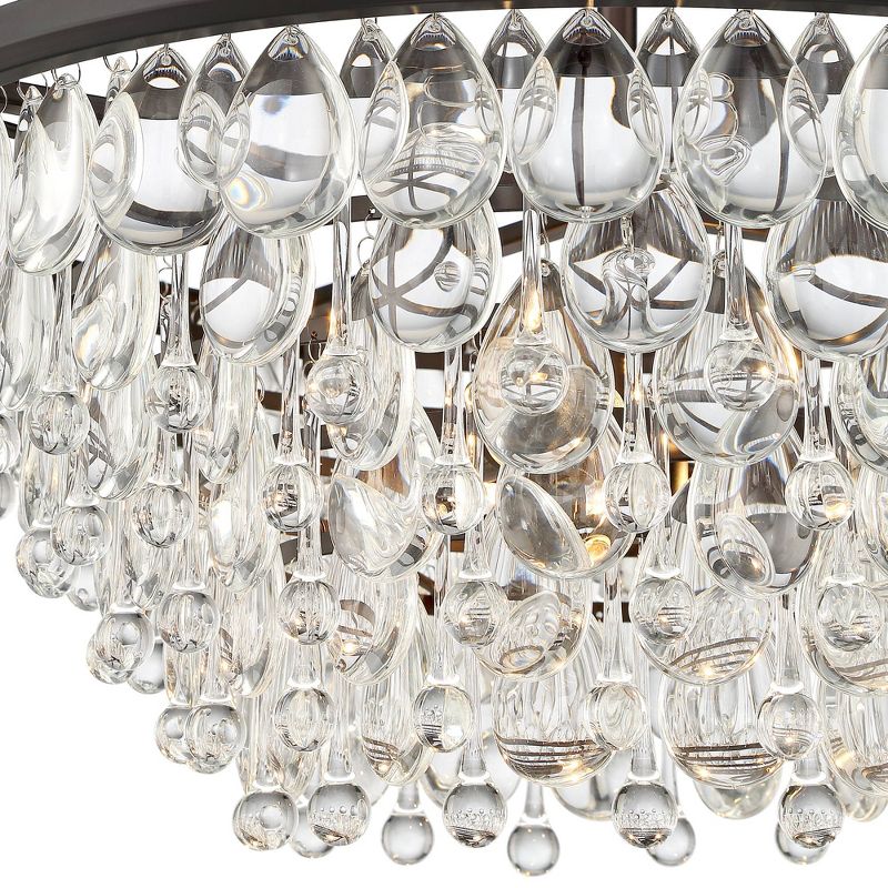 Vienna Full Spectrum Lorraine 22" Wide Bronze and Crystal Pendant Light