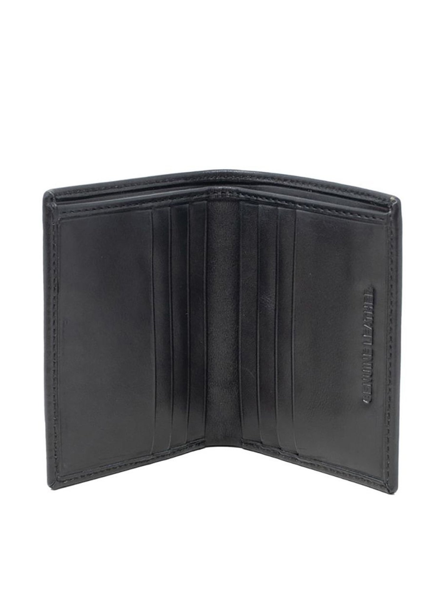 Tohl Black Casual Leather Bi-Fold Wallet for Men
