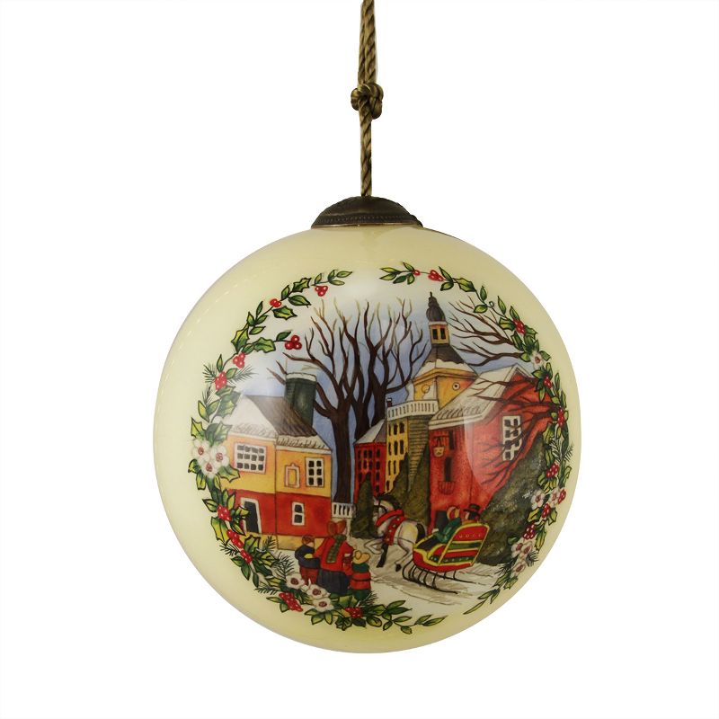 NeQwa 4" Ne'Qwa "Holiday Traditions" Hand-Painted Glass Christmas Ornament #7131144