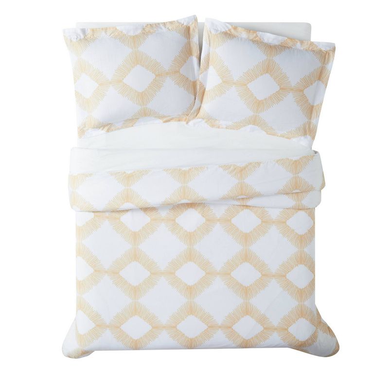 Full/Queen 3pc Merill Comforter Set White/Gold - Brooklyn Loom