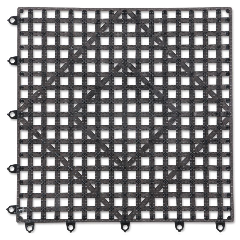 San Jamar Versa-Mat Bar-Shelf Liner Plastic 12w x 12d x 1/4h Black 24/Carton VM5280BK