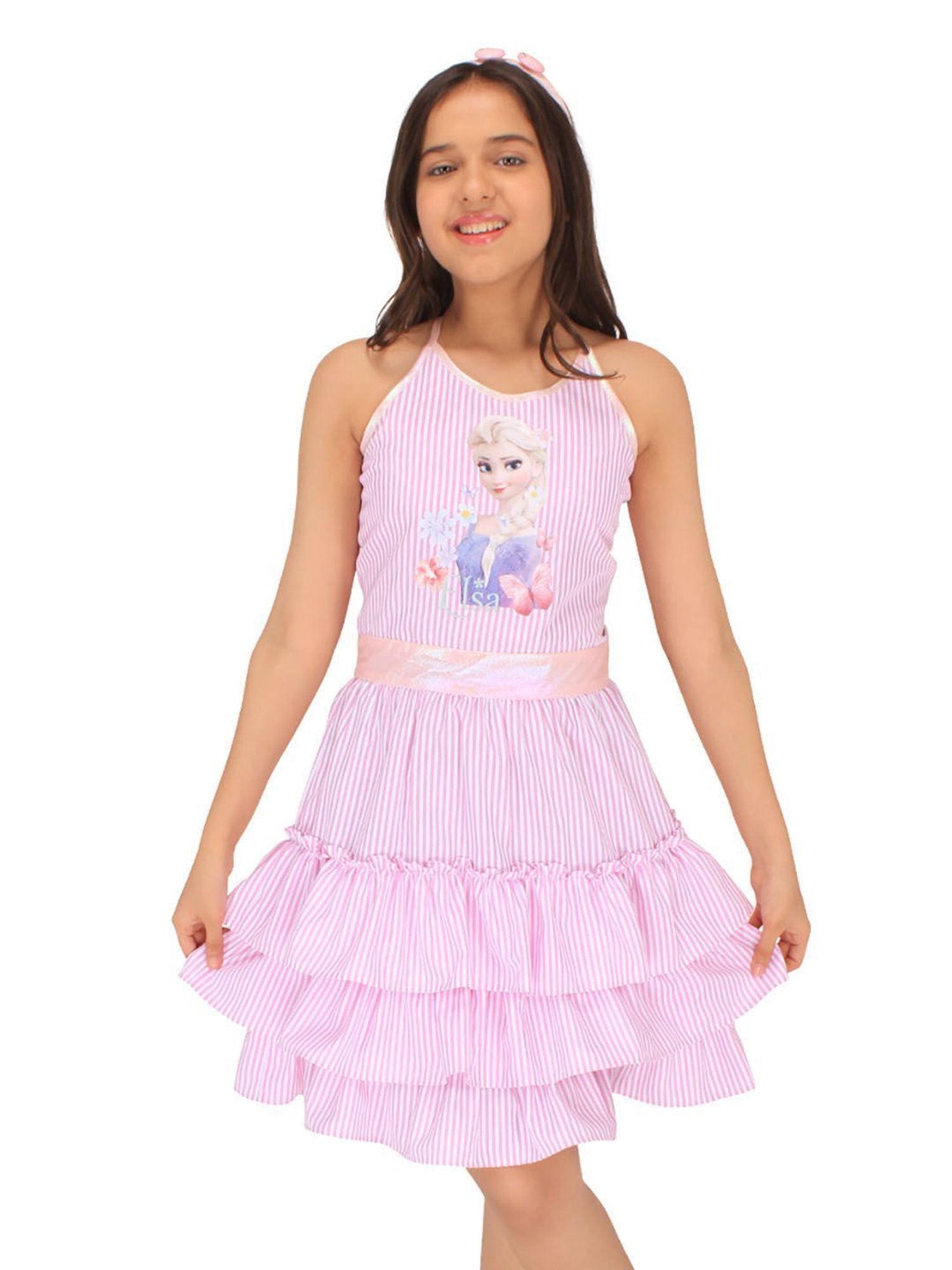 Cutecumber Kids Pink Striped Dress