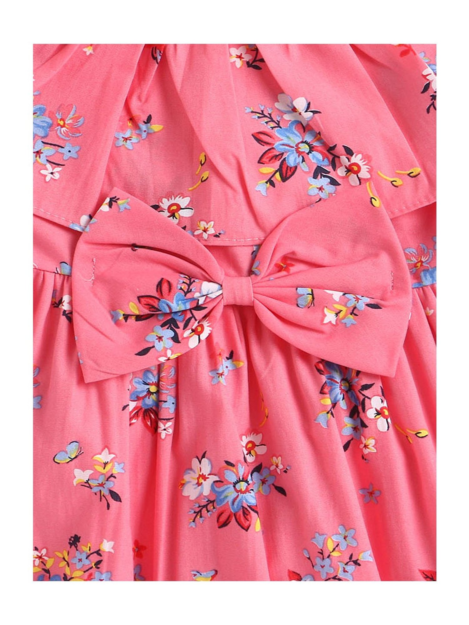 The Magic Wand Kids Pink Floral Print Dress