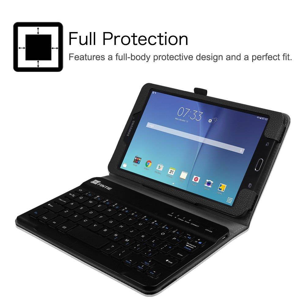 Fintie Keyboard Case for Samsung Galaxy Tab E 8.0, Slim Fit Folio PU Leather Case with Detachable Magnetical Bluetooth Keyboard for Galaxy Tab E 32GB SM-T378/ Tab E 8.0 SM-T375/T377, Black