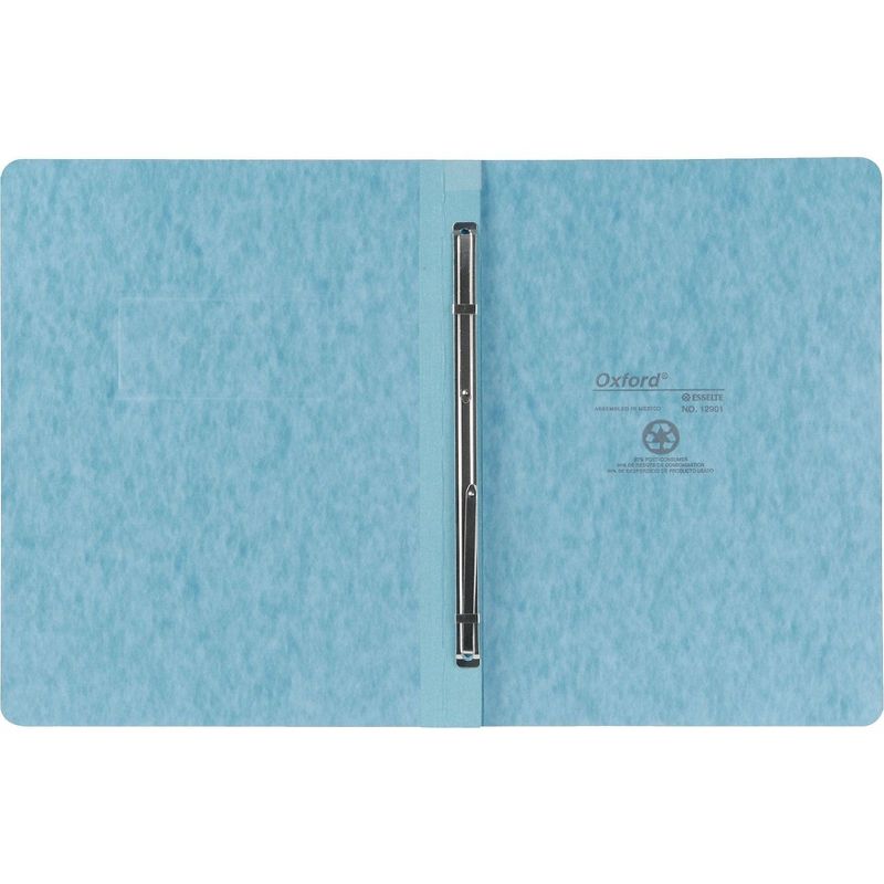 Oxford Pressboard Report Cover 2 Prong Fastener Letter 3" Capacity Light Blue 12901