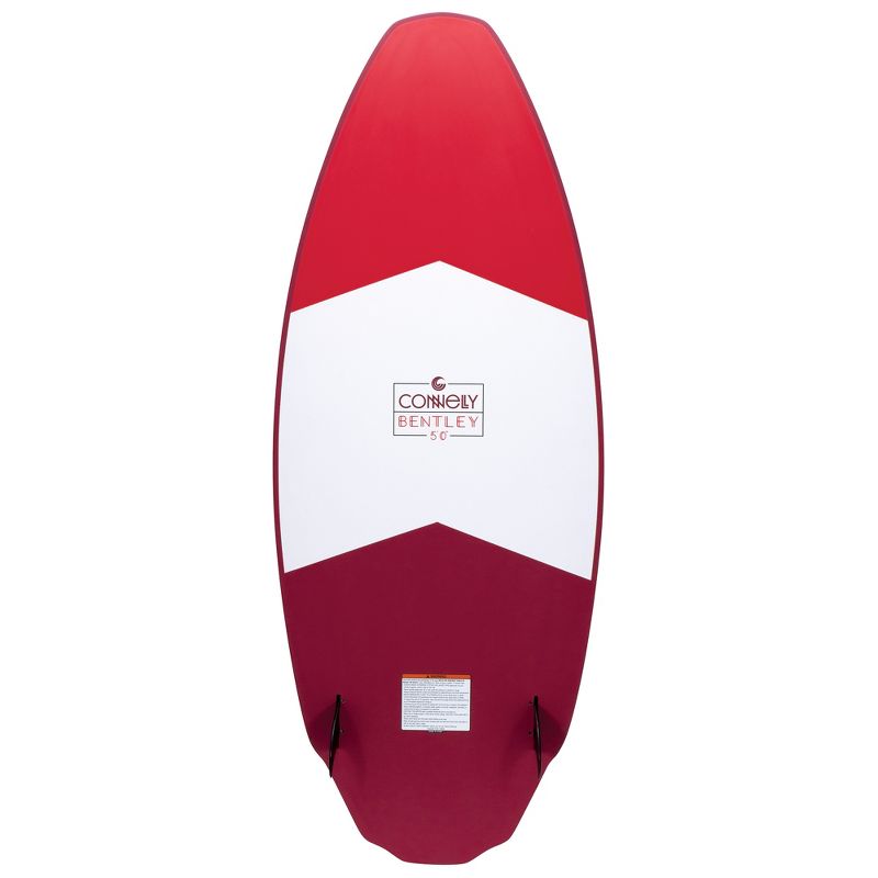 Connelly High-Performance Solid 5-Foot Durable 22-Inch Extra Wide Bentley Intermediate/Advanced Skim/Surf Board, Red