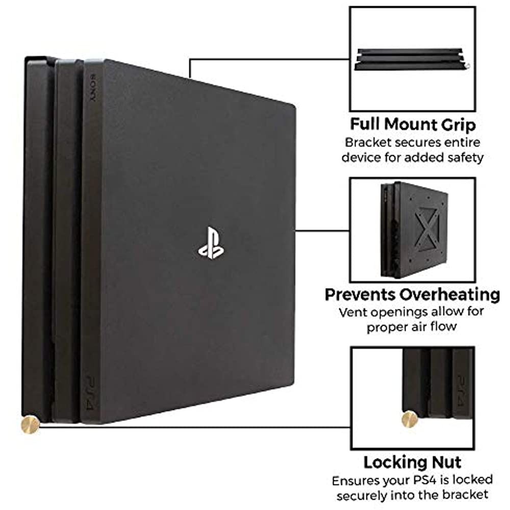HumanCentric PS4 Pro Mount | Mount on the Wall or on the Back of the TV