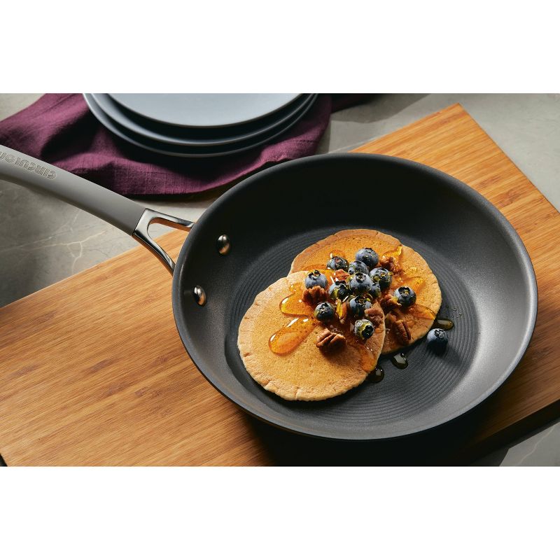 Circulon Elementum 2pc Hard Anodized Aluminum Frying Pan Set Gray