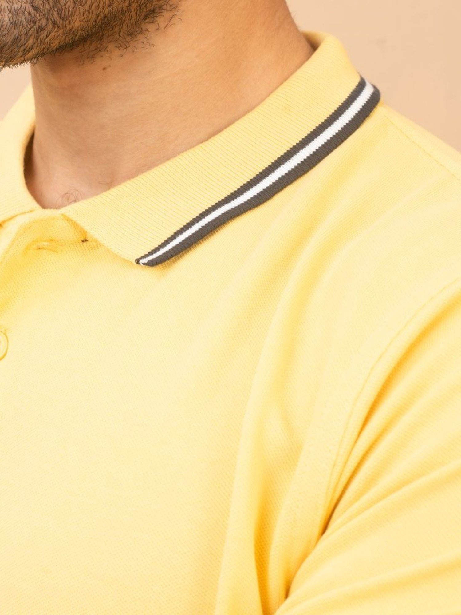 The Bleu Label Gold Cotton Slim Fit Polo T-Shirt