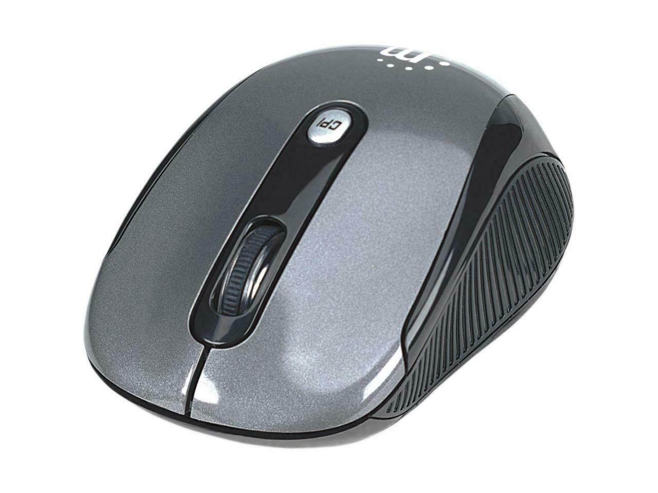 Manhattan 177795 Manhattan performance wireless optical mouse - black/silver