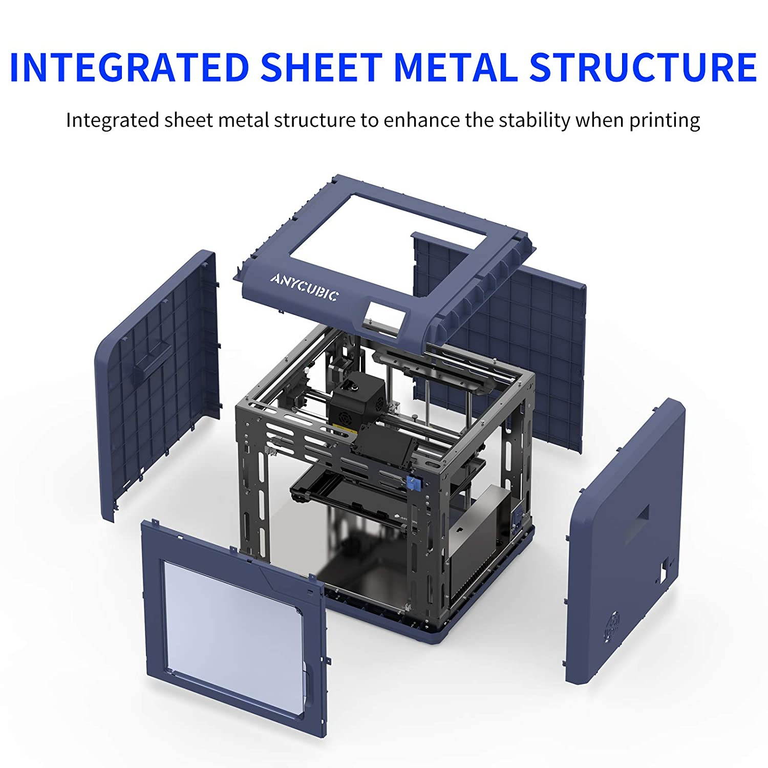 ANYCUBIC 3D Printer, 4Max Pro 2.0 Upgraded Metal FDM 3D Printer, Fully Enclosed, TFT Touchscreen, Ultra-Silent, Works with ABS/TPU/PLA/Hips Filament, 10.63''(L) x 8.27''(W) x 7.48''(H) Printing Size