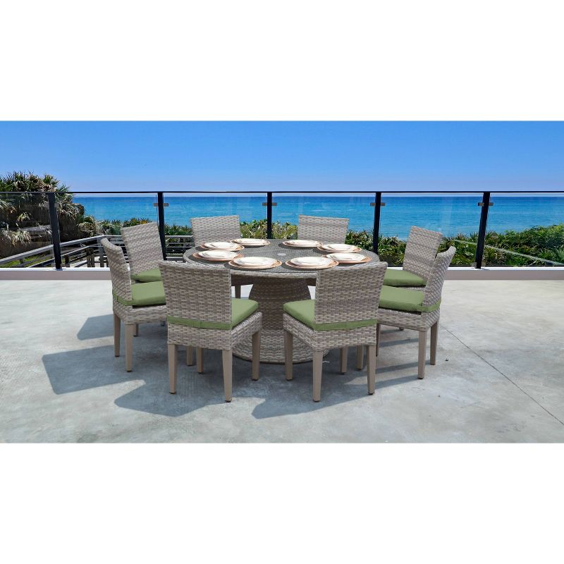 Fairmont 9pc Patio Dining Set - Cilantro - TK Classics