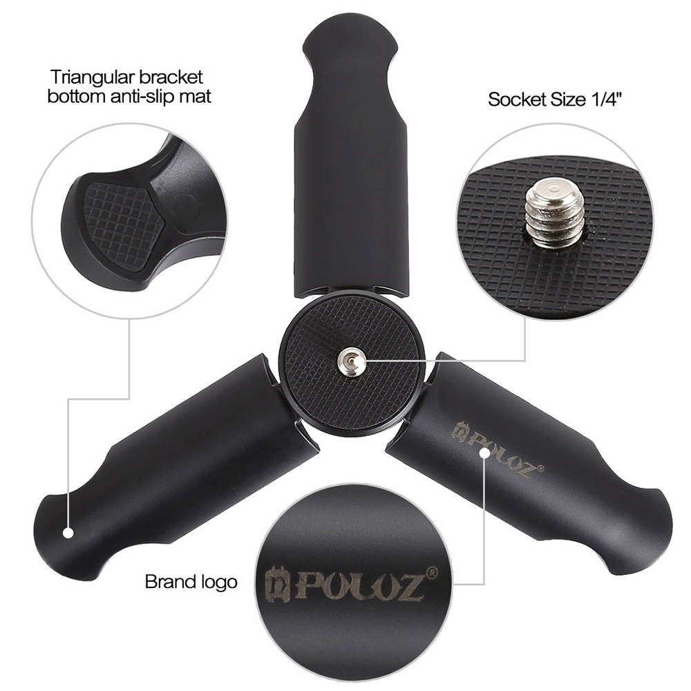 PULUZ Portable Folding Tabletop Tripod Mini Desktop Tripod Stand Holder