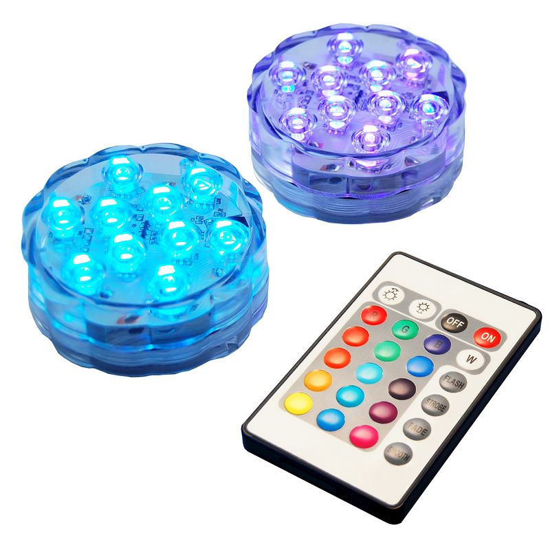 2ct Multi Color LED Battery Control Lights