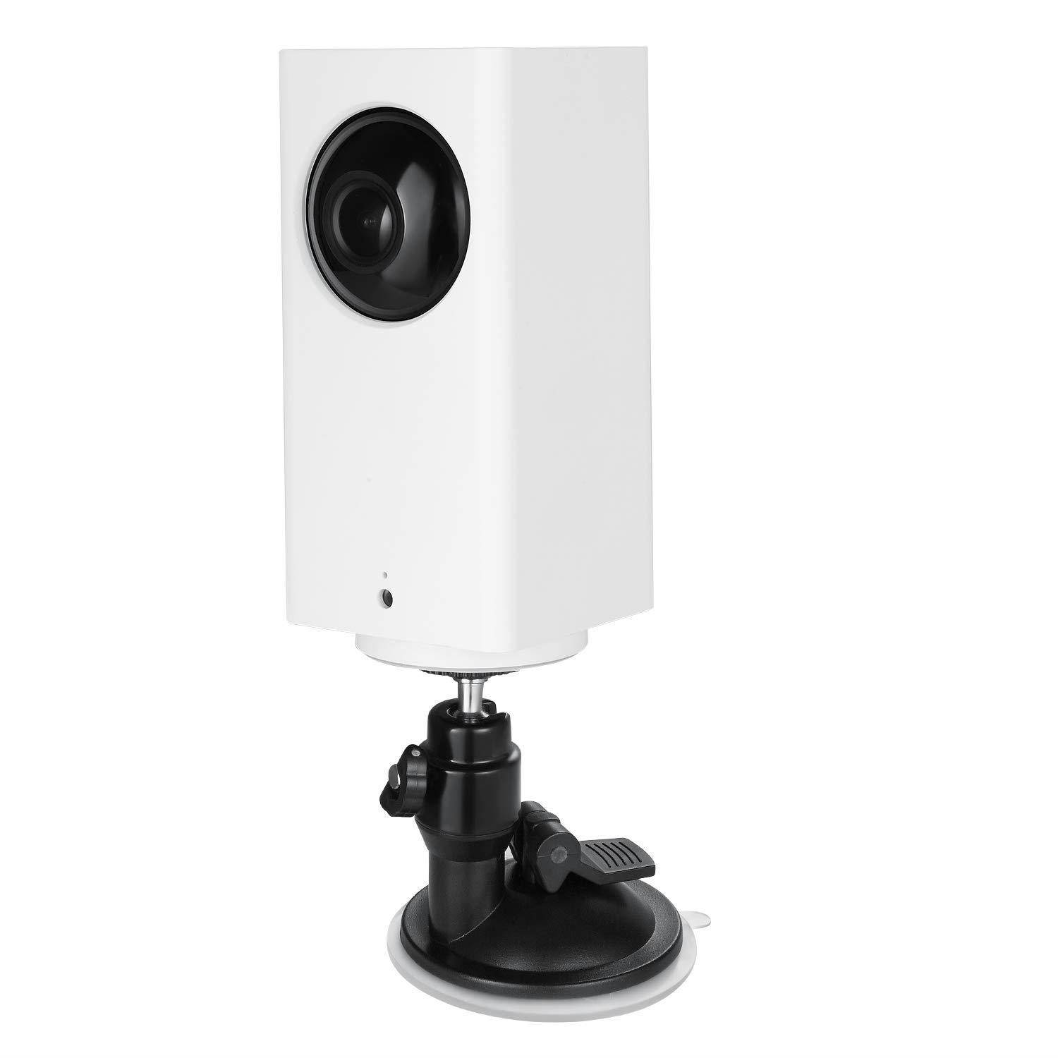 Wasserstein Versatile Suction Cup Mount with Universal Screw Compatible with Wyze Cam Pan - Extra Flexibility for Your Wyze Cam Pan (2-Pack, Black)