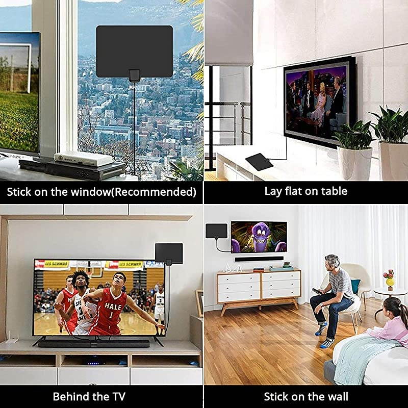 TV Antenna for Indoor - HDTV Antenna with Amplifier Signal Booster for 4K HD Local Channels with Coaxial Cable Ultra High Definition TVs,Amplified 120 Mile Range Ultra 4K TV Antennas