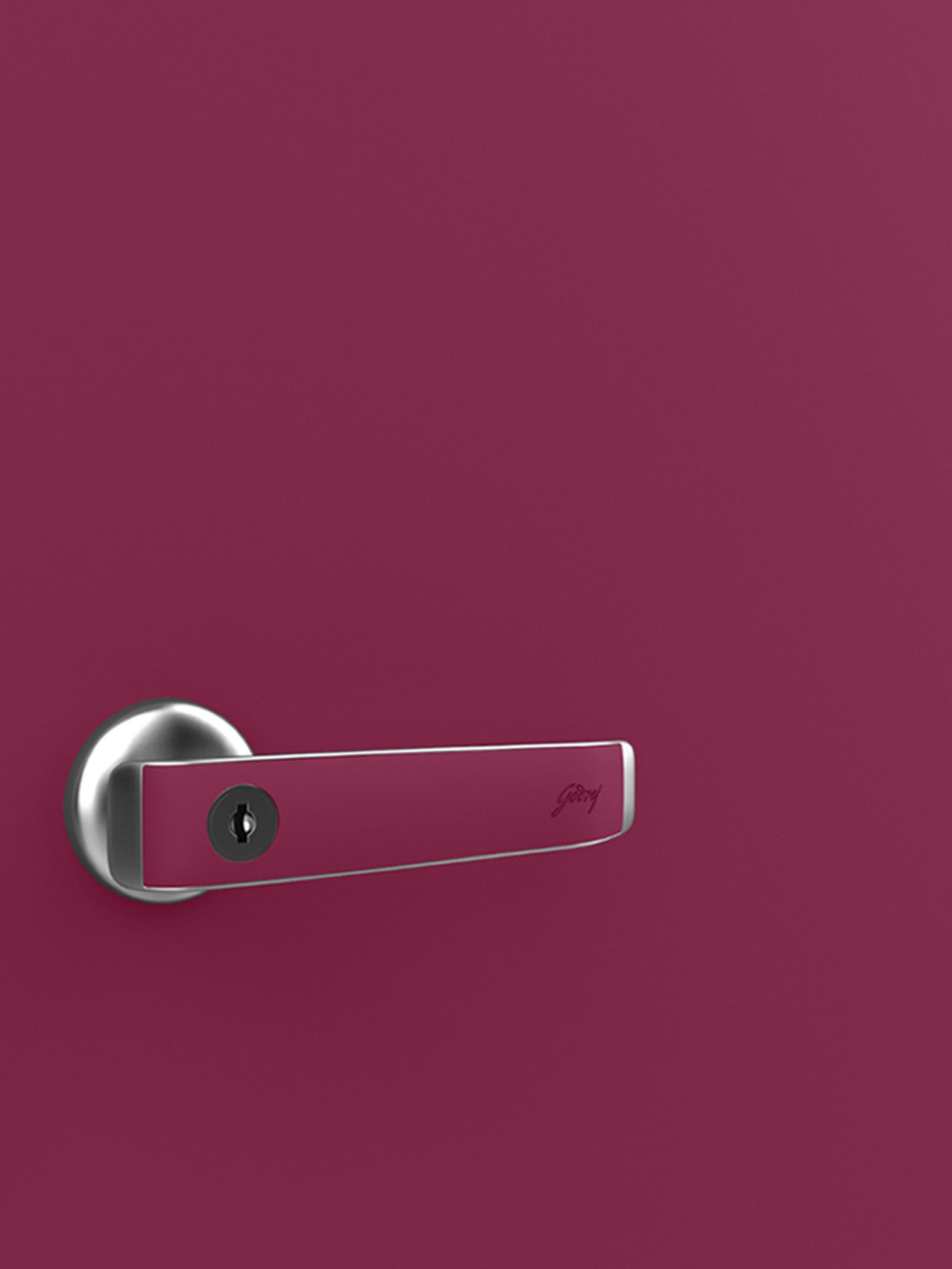 Godrej Interio Auraline  Women Basic 2-Door Almirah, Textured Berry (1-Year Warranty, 1 Drawer)