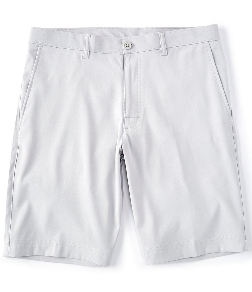 Roundtree & Yorke Big & Tall 9#double; and 11#double; Inseam Performance Flat Front Shorts