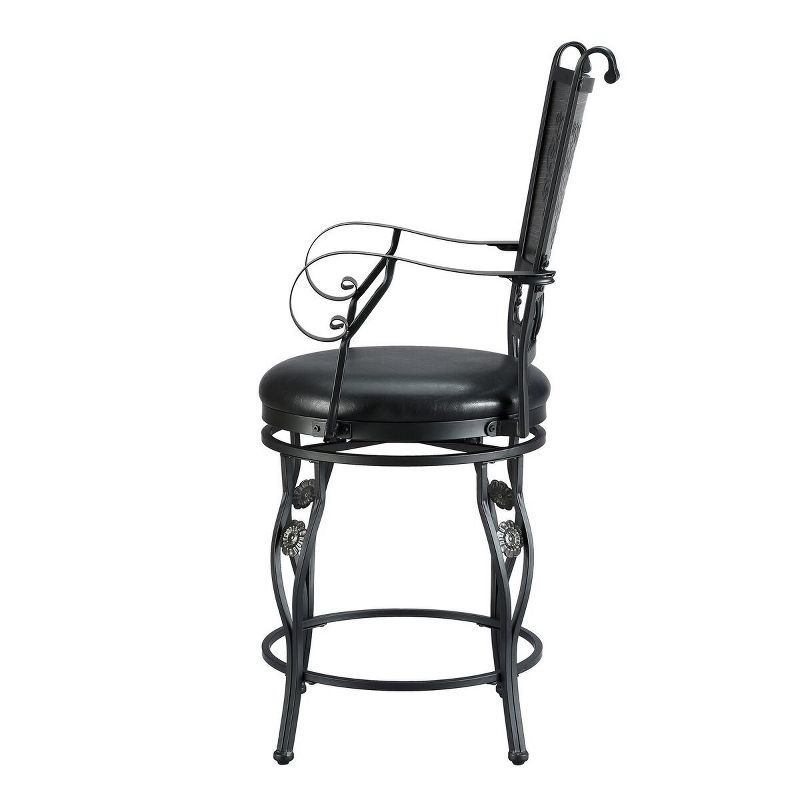 24" Ellie Big & Tall Counter Height Barstool Black - Powell Company
