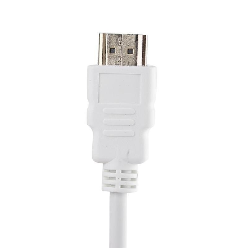 Durable Audio Cable Classic Delicate Texture HDMI to VGA Adapter Male to Famale Converter Video Audio Cable for Projector PC