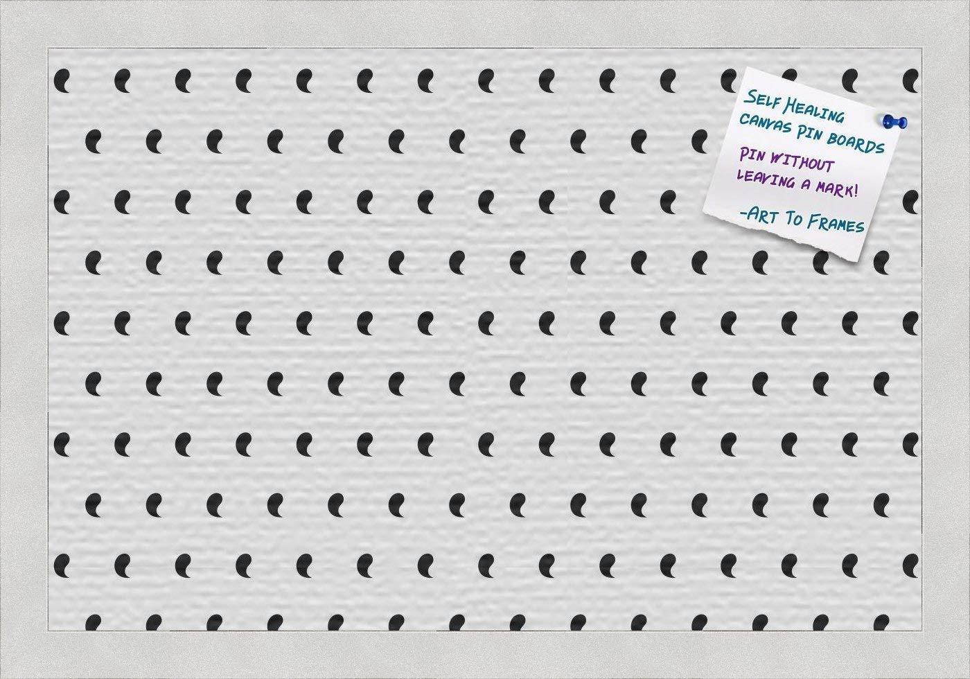 PinPix decorative pin cork bulletin board made from self-healing canvas, Seamless Retro Design printed at 18x12 Inches and framed in Satin White Frame(WOM59504)