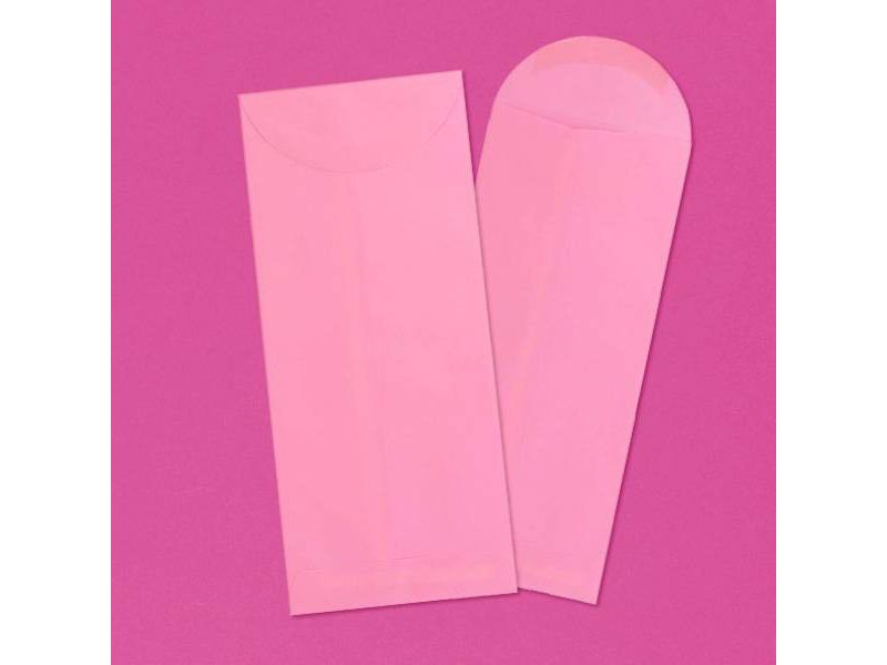 JAM Paper 50pk 5"x11 1/2" #14 Policy Business Envelopes - Blush/Ultra Pink