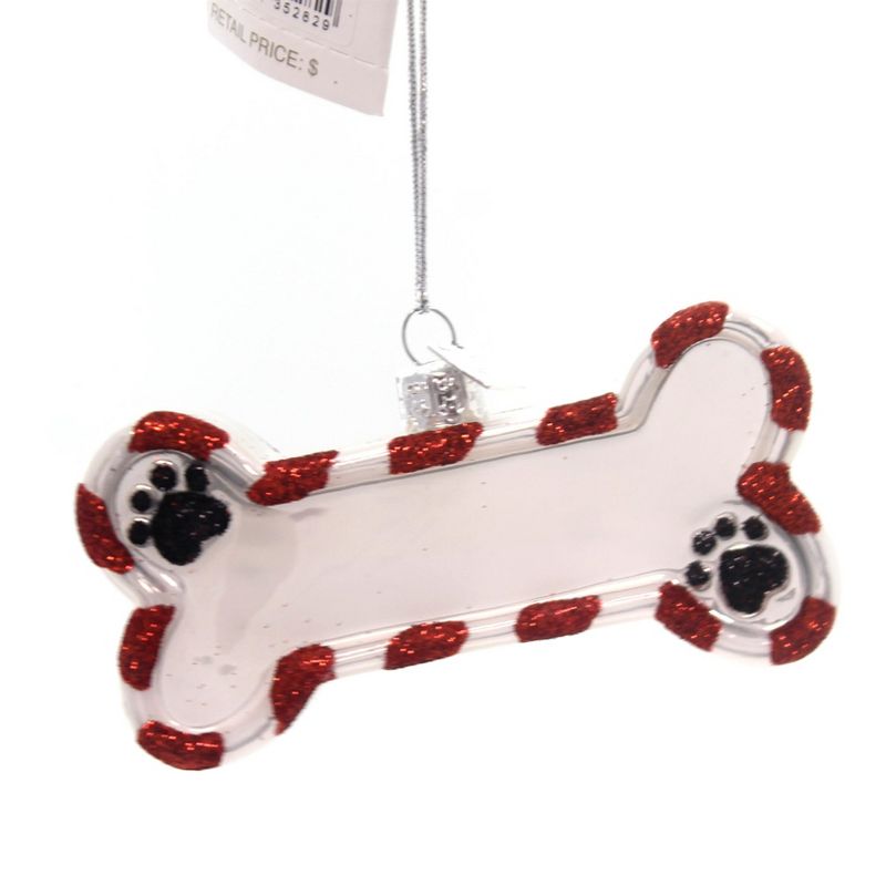 Noble Gems I Love My Dog Ornament Bone Paw Prints Puppy  -  Tree Ornaments