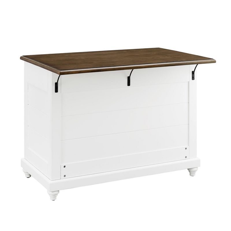 Mona Kitchen Island with 2 Stools White - Dorel Living