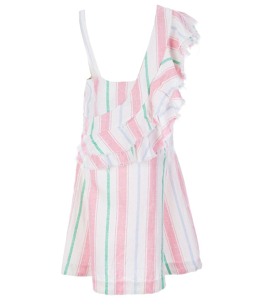 Habitual Little Girls 4-6X Off-The-Shoulder Catrina Striped A-Line Dress