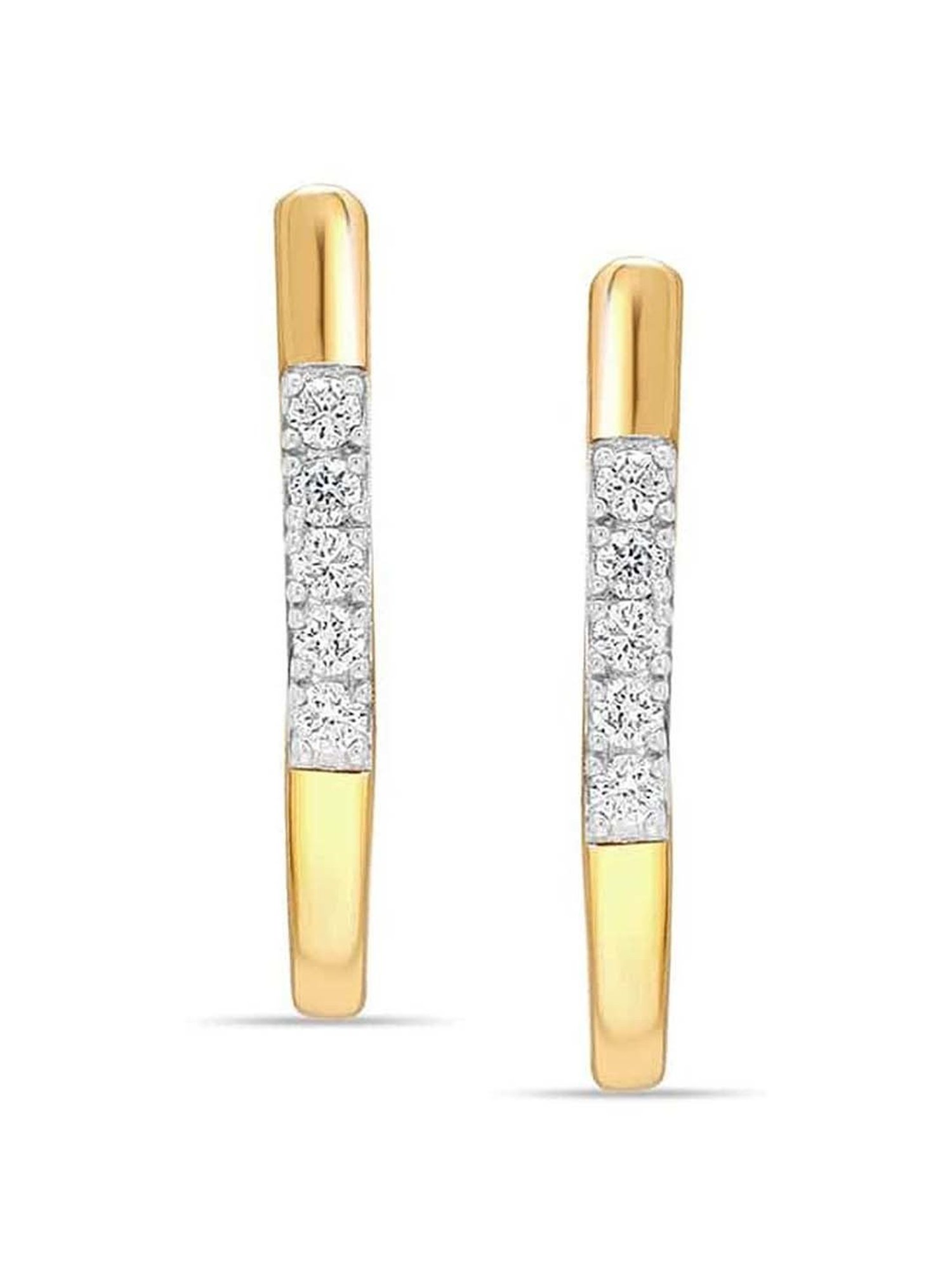 Mia By Tanishq Mia Icicles 14k Mountainscape Majesty Hoop Earrings
