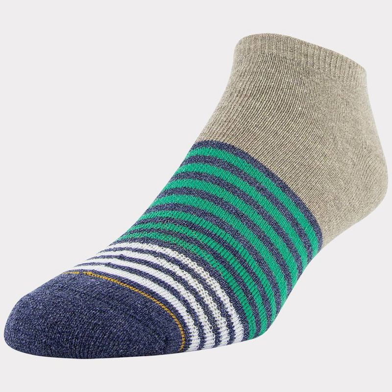 Signature Gold by GOLDTOE Men's 3pk Casual GT Striped No Show Socks - 6-12.5